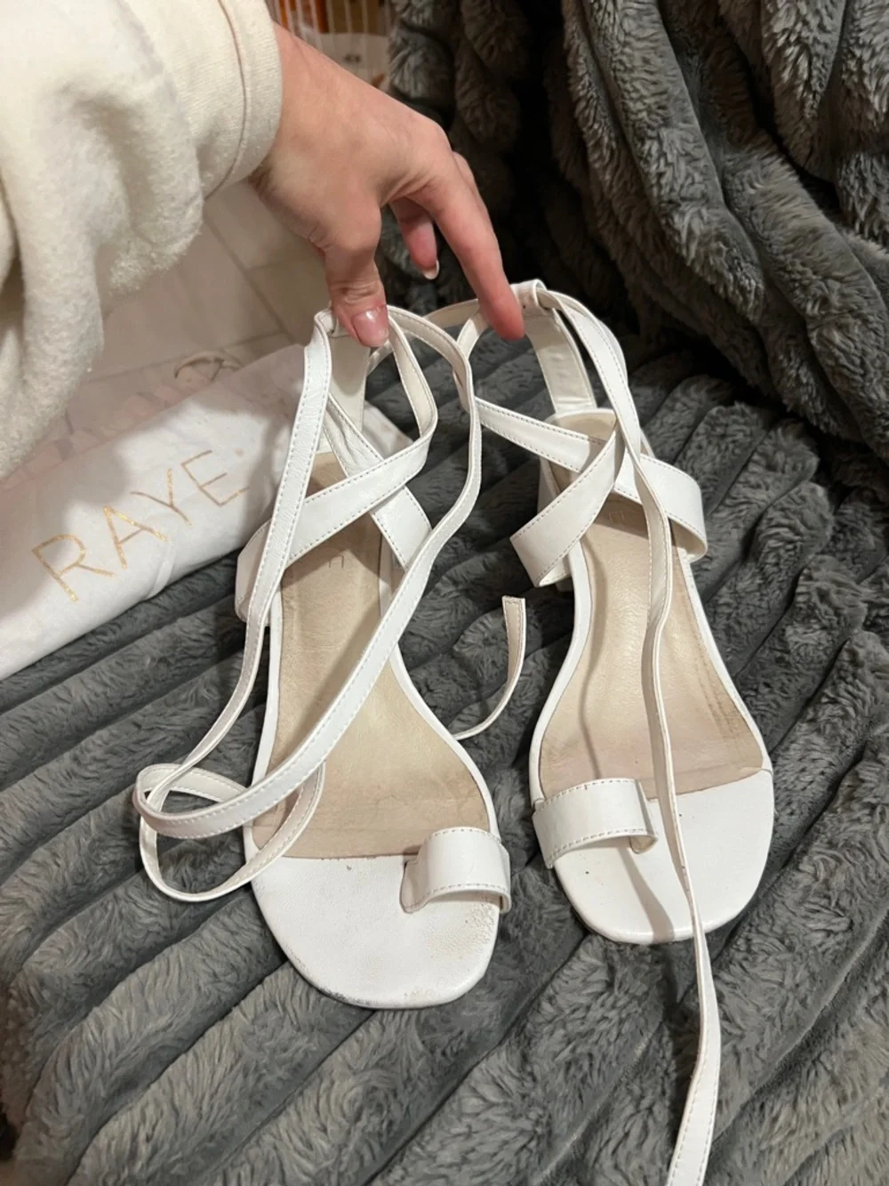 RAYE White Kepner Sandal - Dust Bag Included - Picture 4 of 16